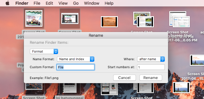 How to rename multiple files on a Mac